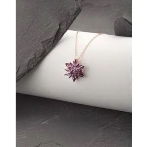 Özel Tasarım Gümüş Lotus Çiçeği Kolye