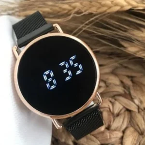 Digital Hasır Kayış Genç Kız Kadın Kol Saati